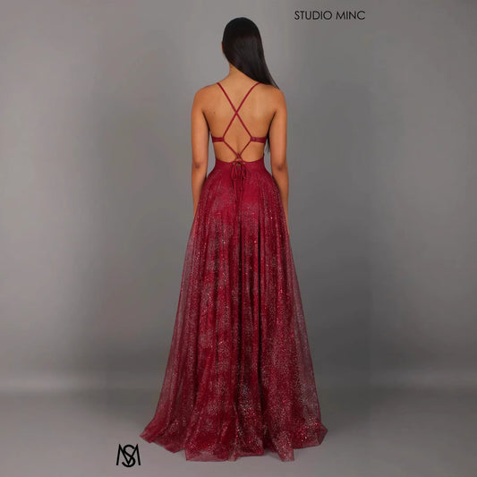 High Waist Extra Long Party Dress
