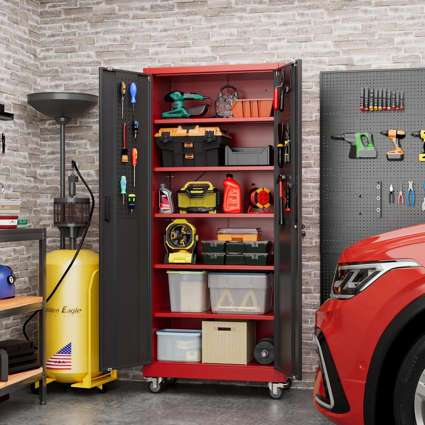 Secure Lock Metal Tool Cabinet