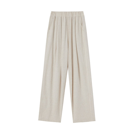 Cotton-Linen Wide-leg Pants