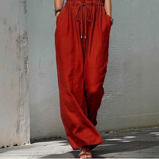 Solid-Color Long Holiday Jumpsuit