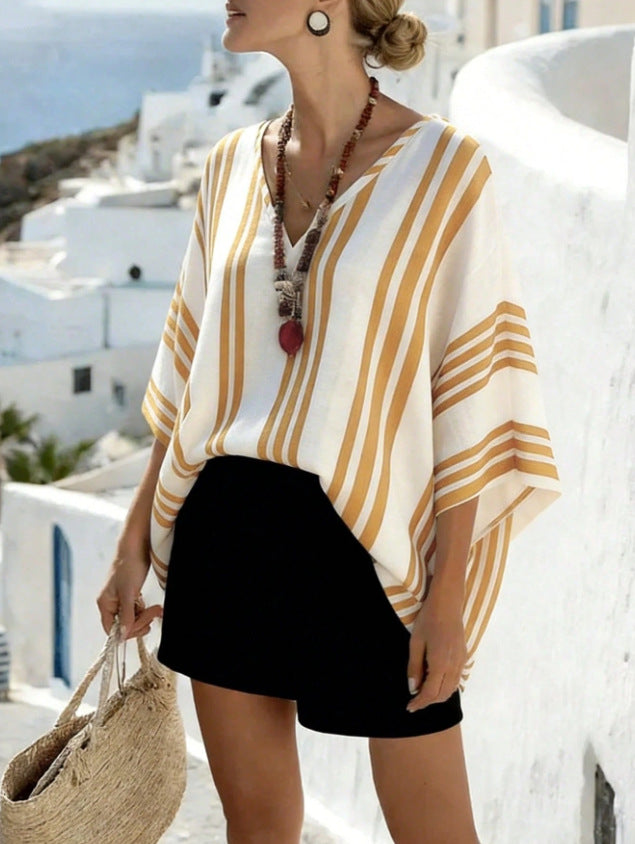 Striped Batwing Top