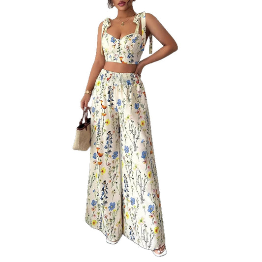 Womens Printed Camisole Top & Pants Set