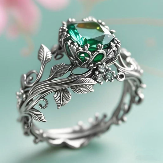 Green Crystal Ring