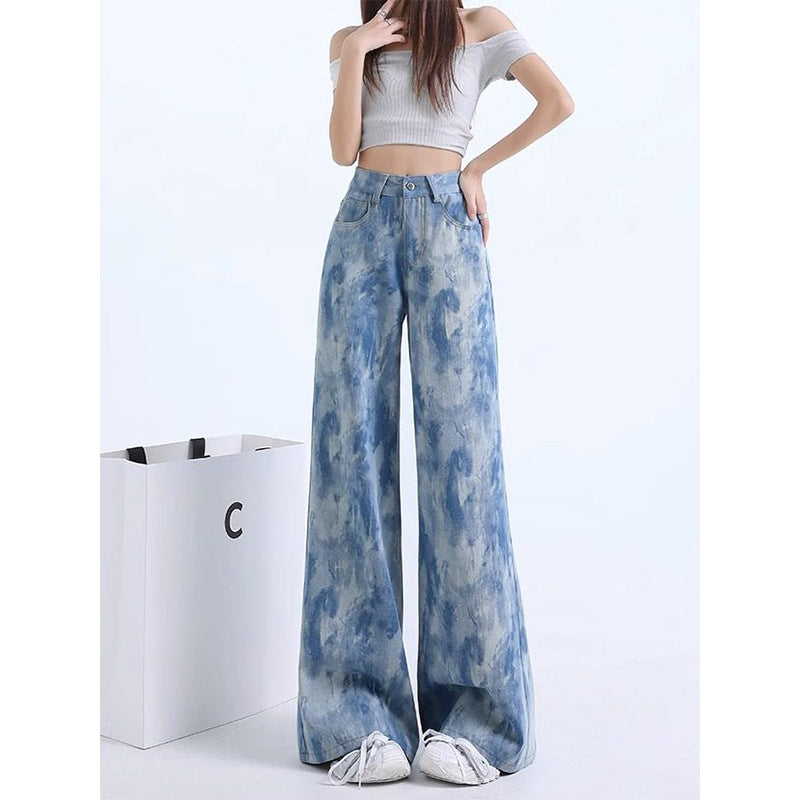 Tie-Dye Floor-Length Pants