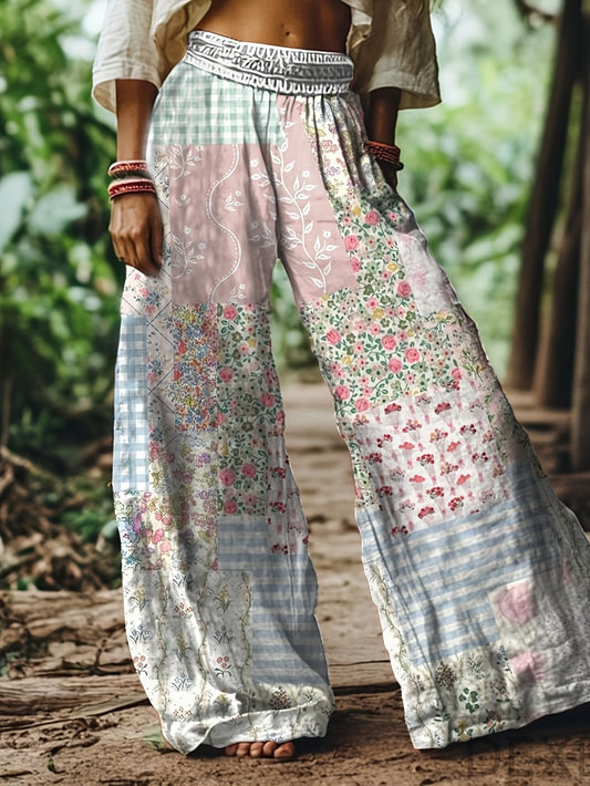 Midriff-baring Wide-leg Pants