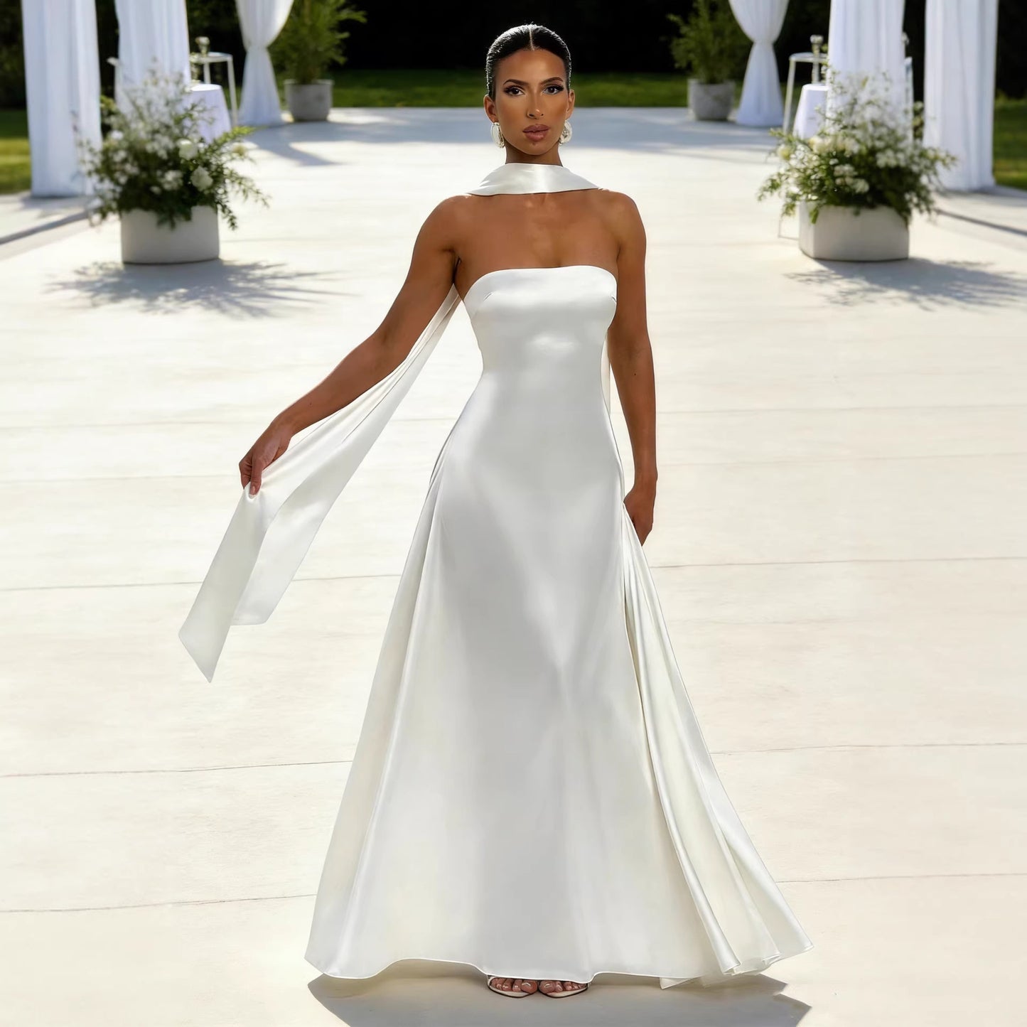 Backless Tube Gown