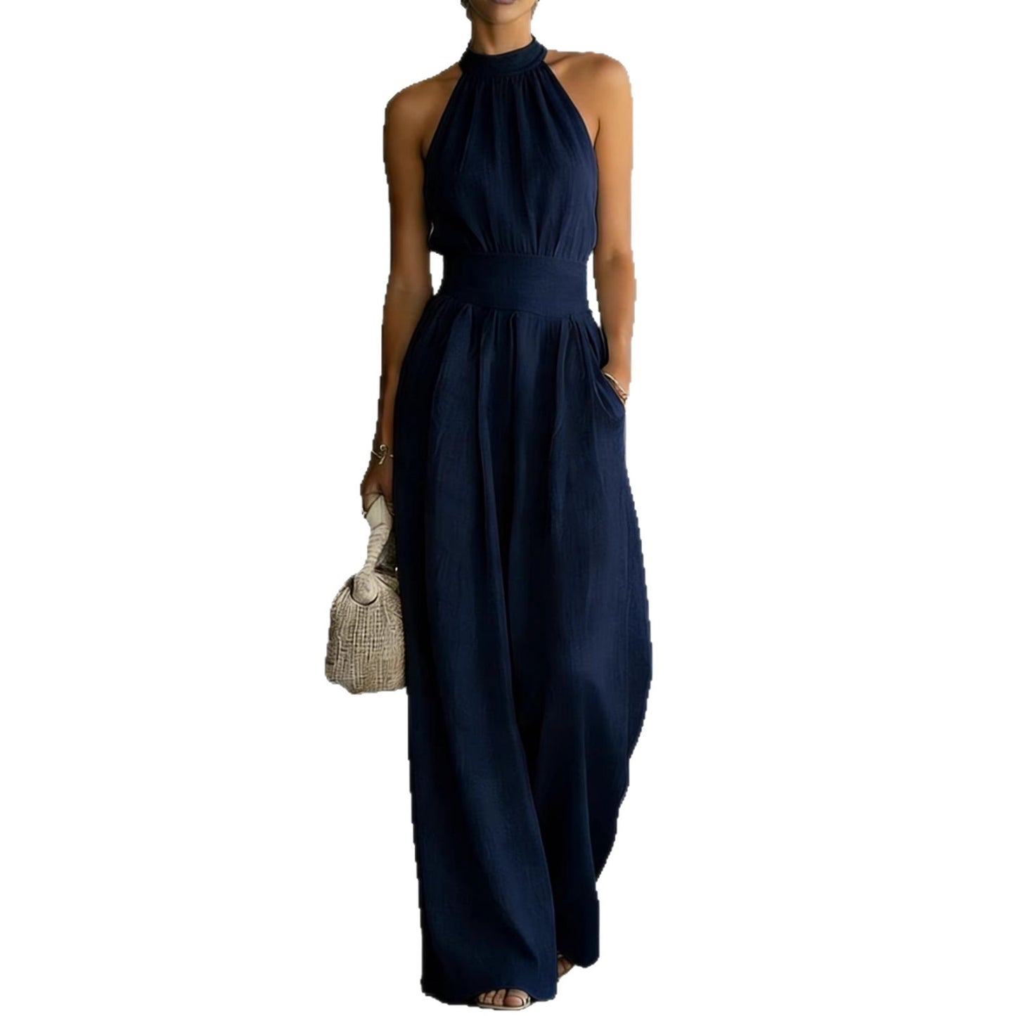 Sleeveless Halter Jumpsuit