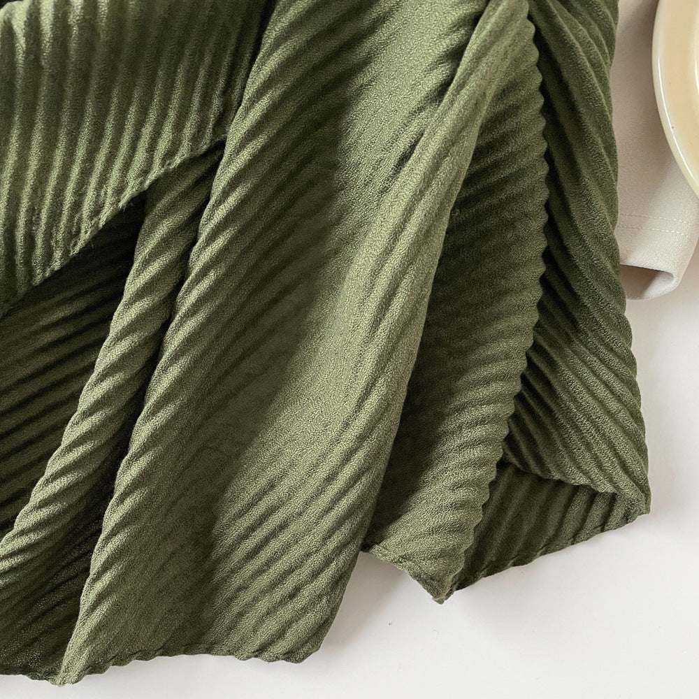 Womens Cotton-Linen Blend Scarf