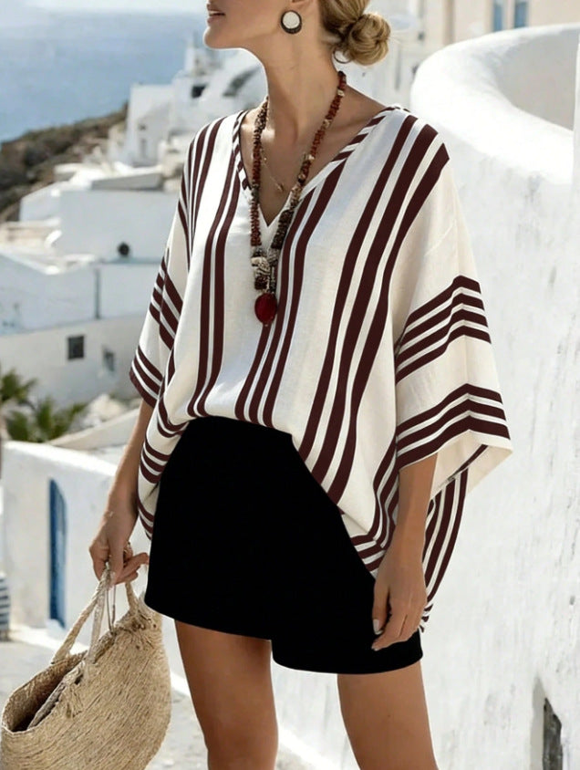 Striped Batwing Top