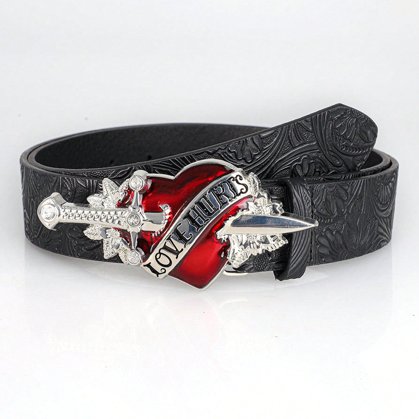 Retro Heart Leather Belt