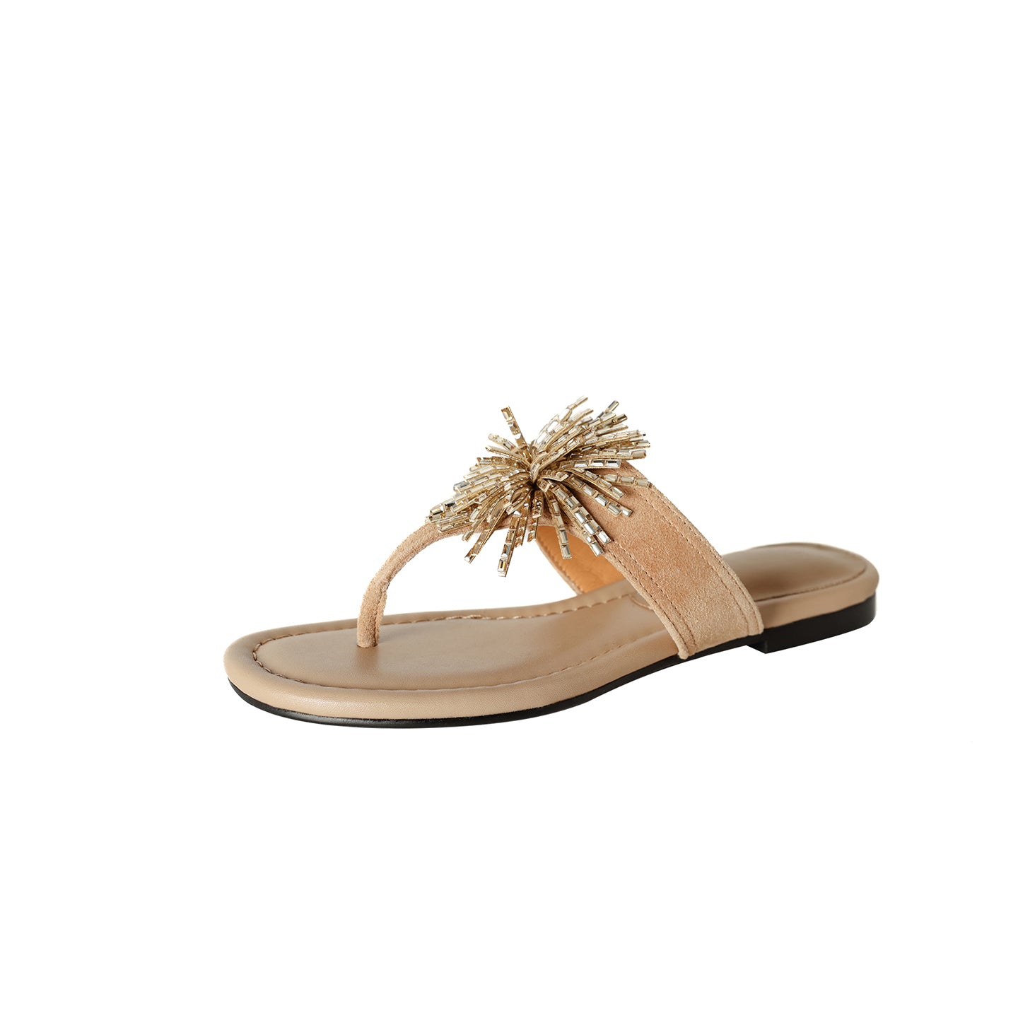 Women's Artisanal Lambskin Flip-Flop Sandals