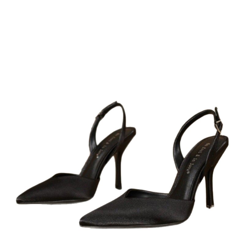 Baotou Pointed-Toe Stiletto High-Heel Sandals