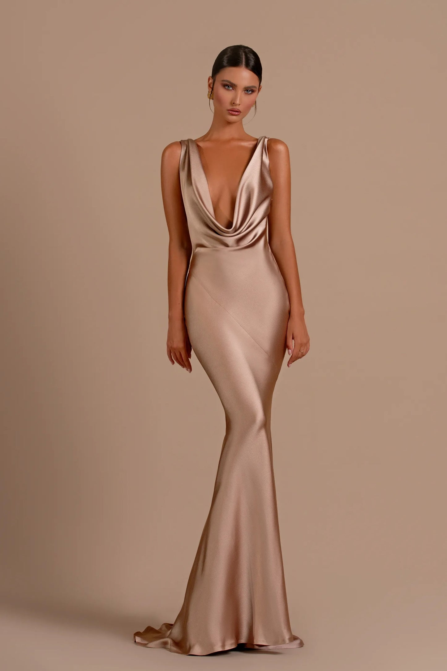 Mermaid Bridesmaid Satin Prom Dress