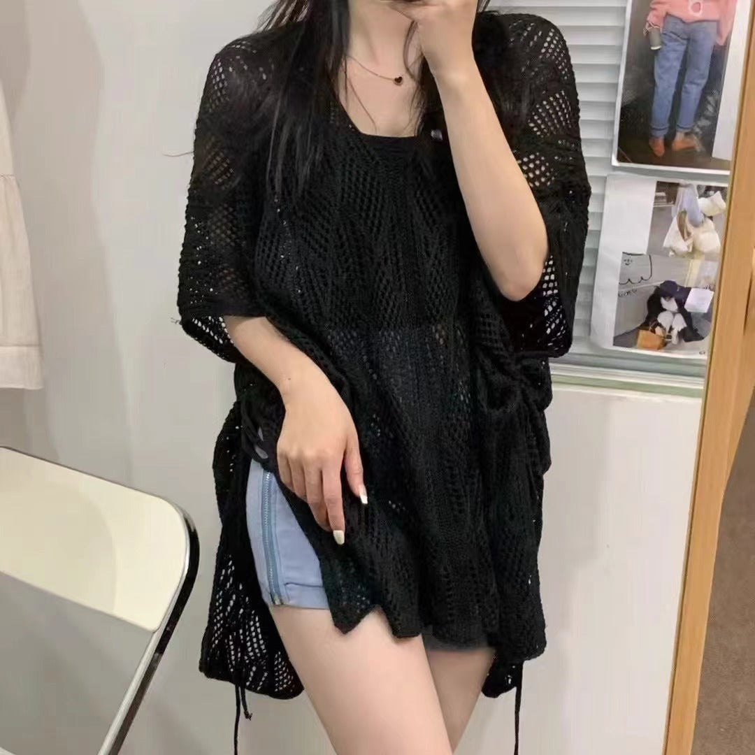 Hollow-Out Knit Sweater