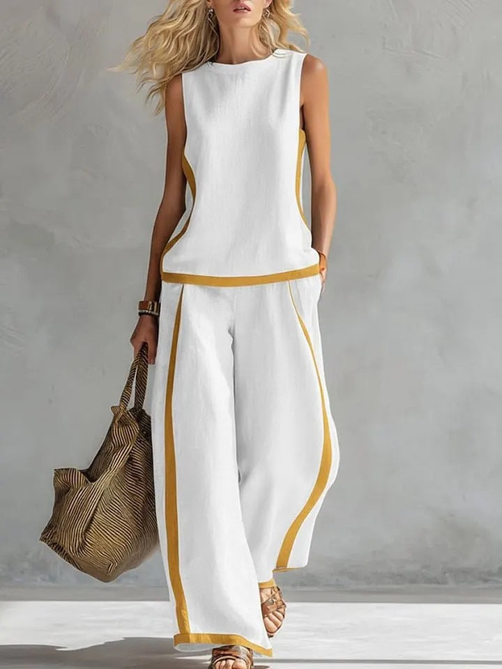 Casual Two-Piece Wide-Leg Set