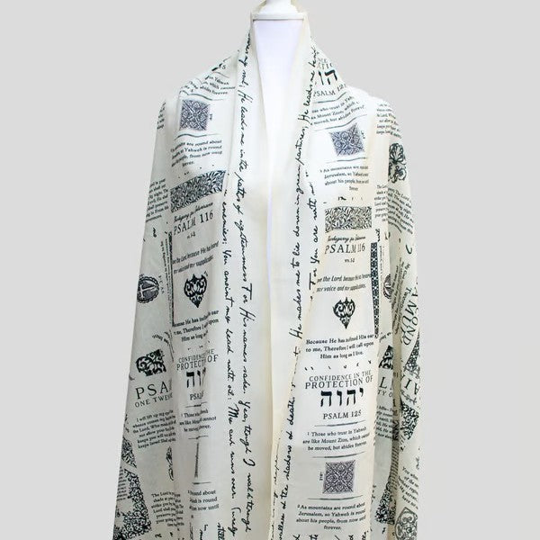 Printed Letter Long Scarf