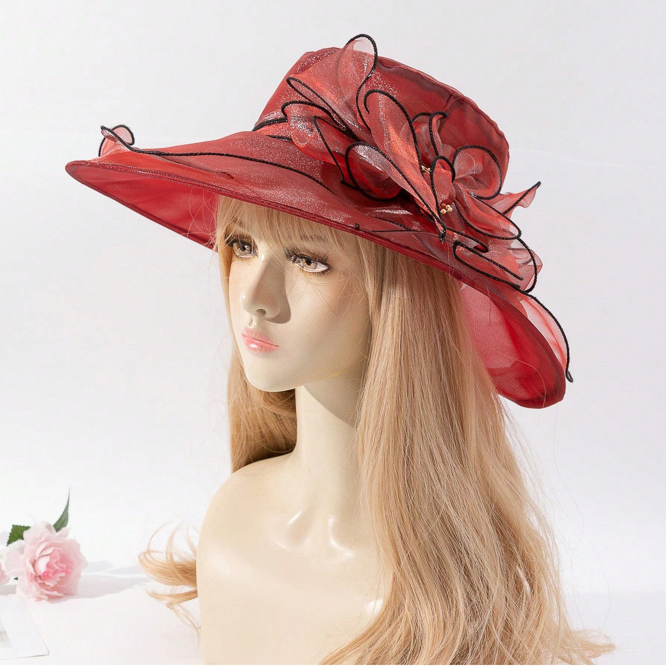 Chiffon Flower Fisherman Hat