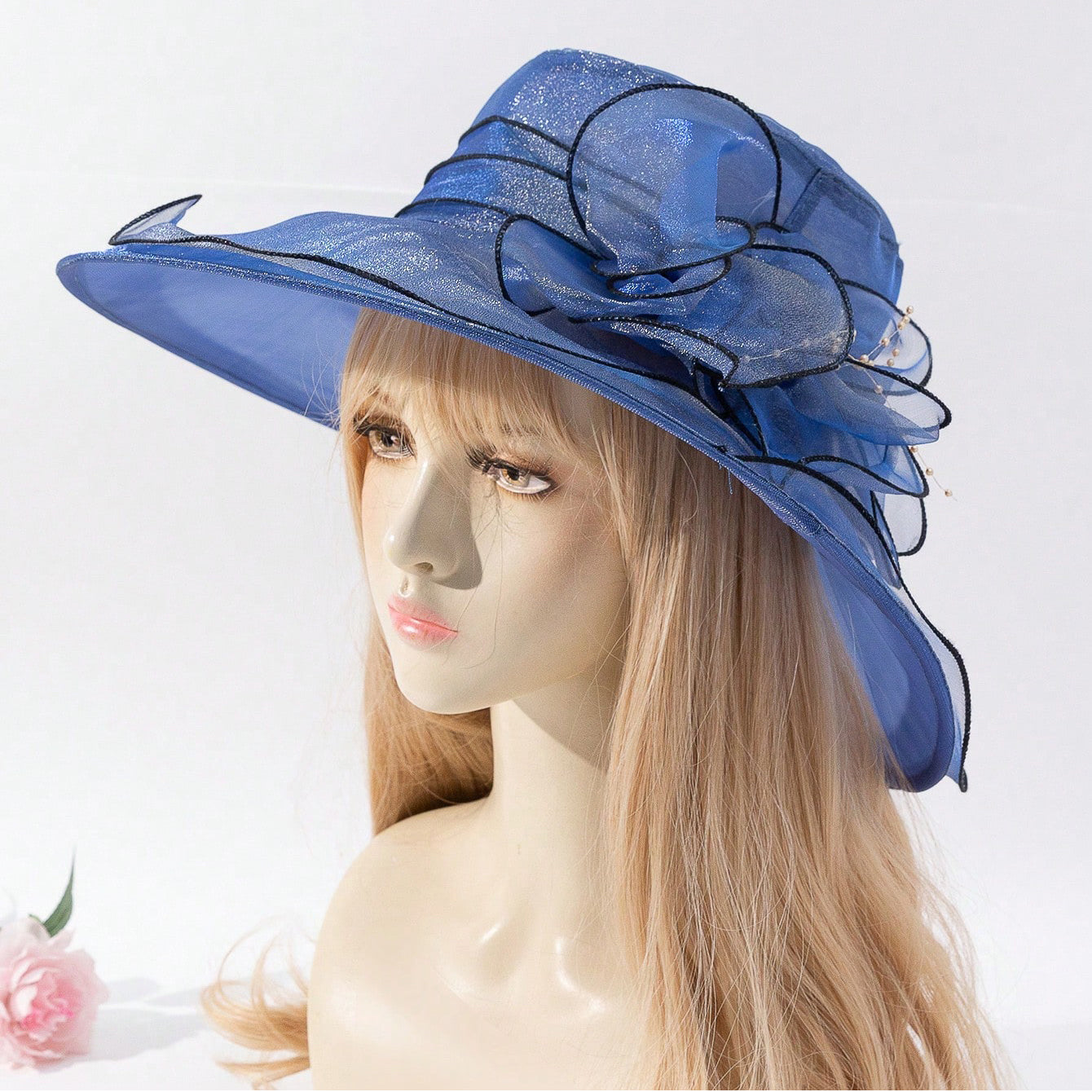 Chiffon Flower Fisherman Hat