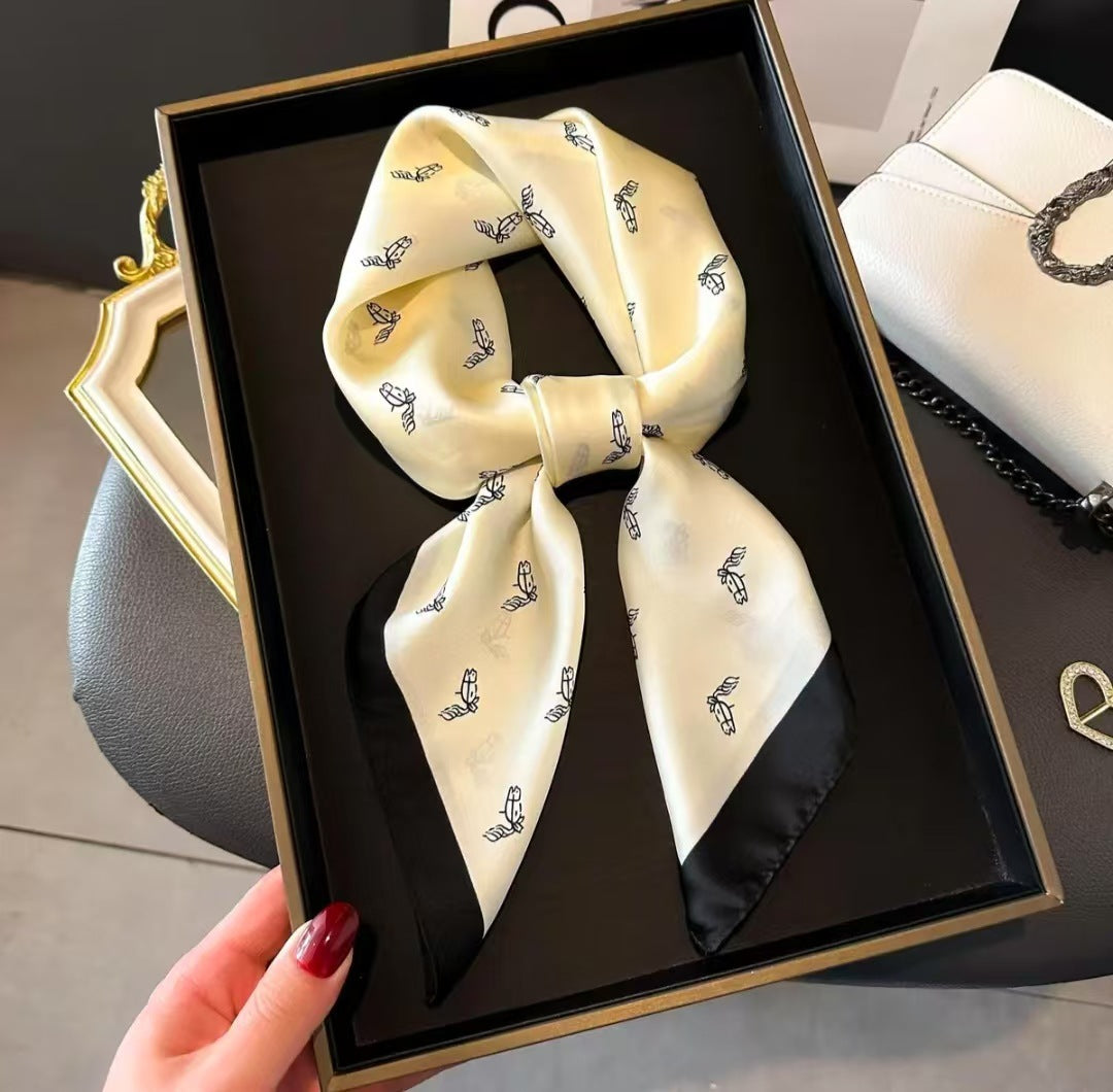 Pattern Square Silk Scarf
