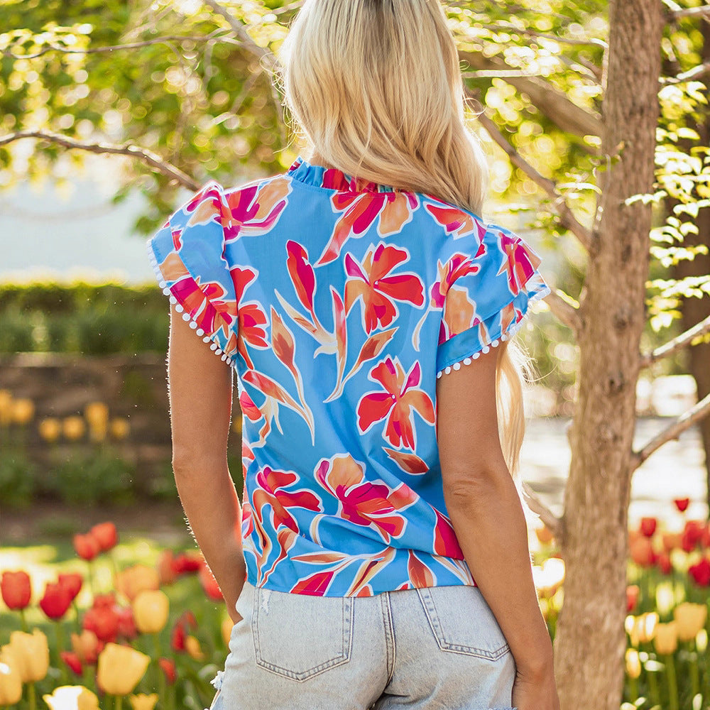 Ruffle Short-Sleeve Top