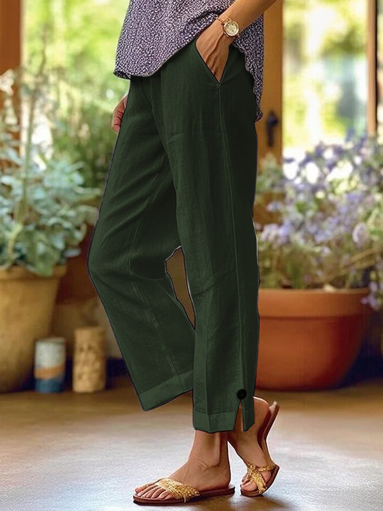 Cotton Linen Casual Pants