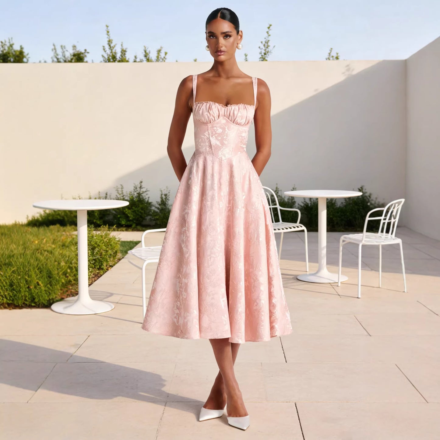 Strap Back Backless Dress
