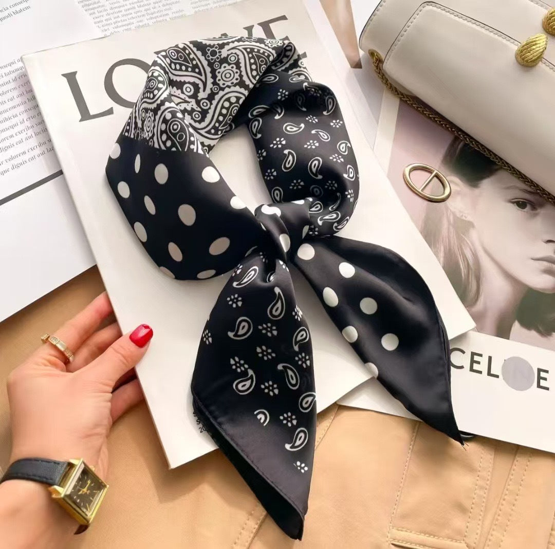 Pattern Square Silk Scarf