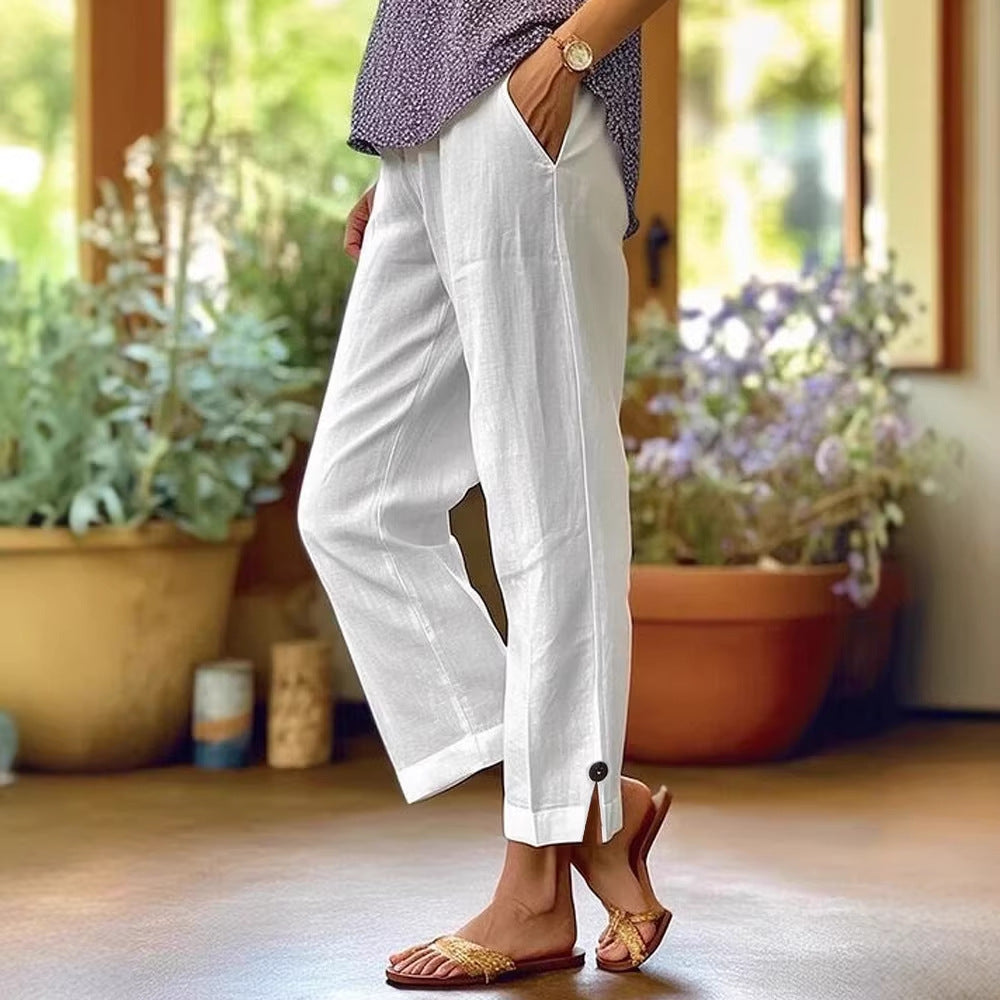 Cotton Linen Casual Pants