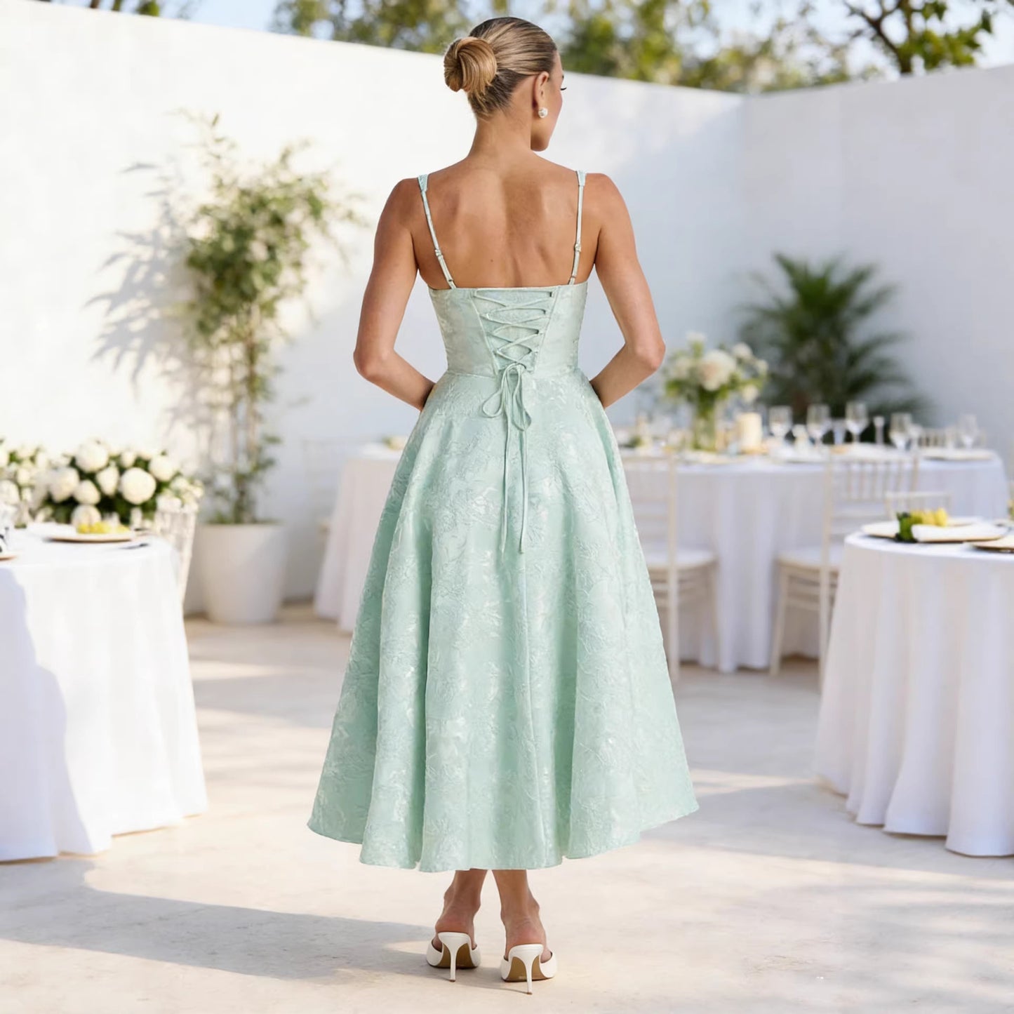 Strap Back Backless Dress