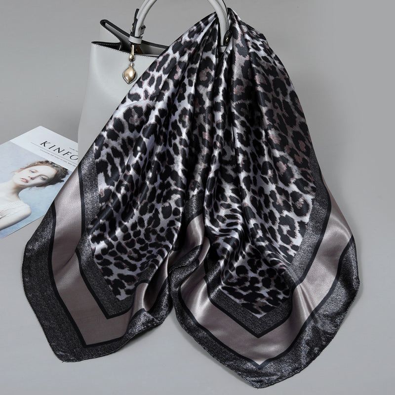 Floral Satin Square Scarf