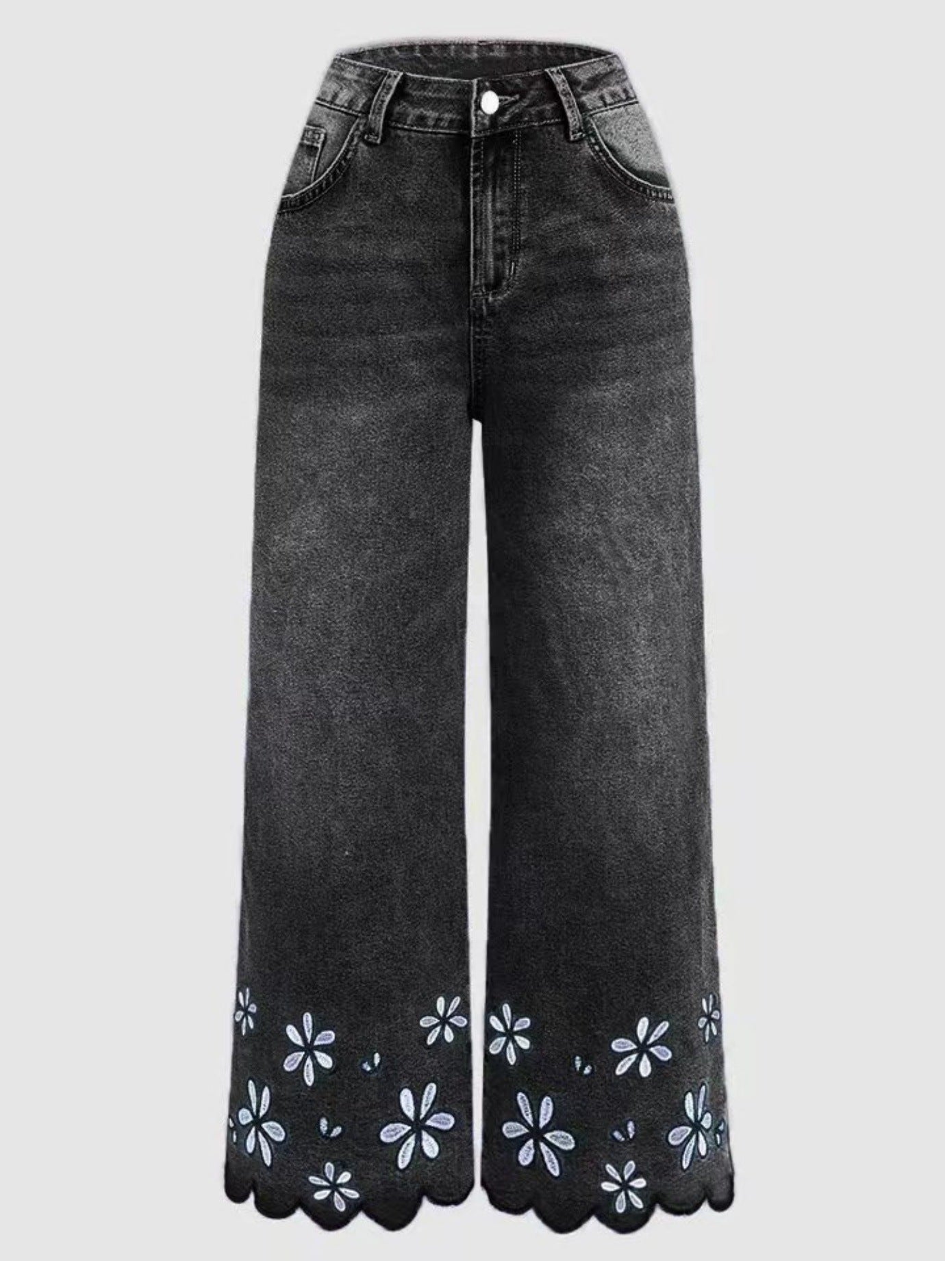 Chrysanthemum Cropped Jeans