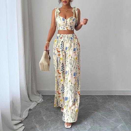 Womens Printed Camisole Top & Pants Set