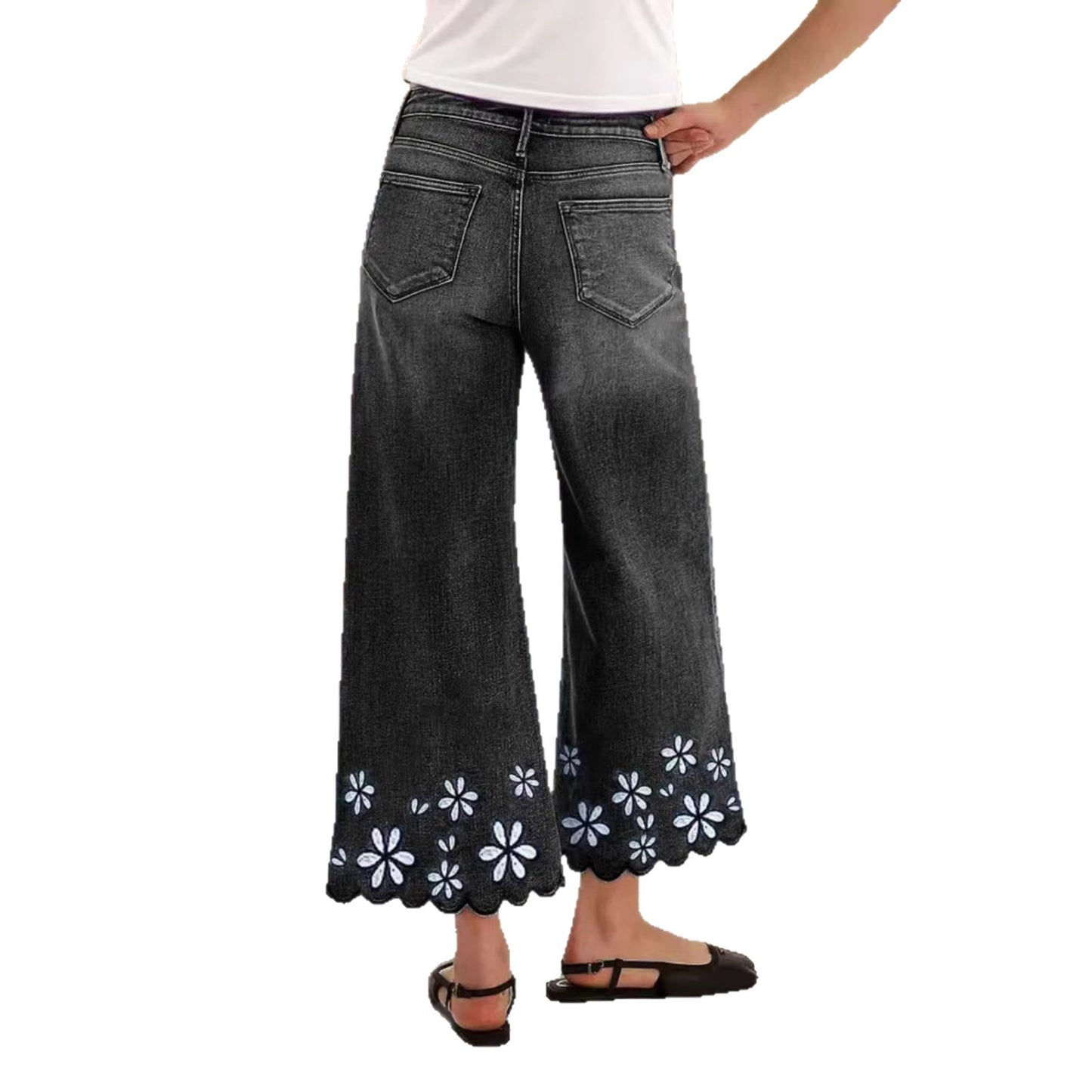 Chrysanthemum Cropped Jeans