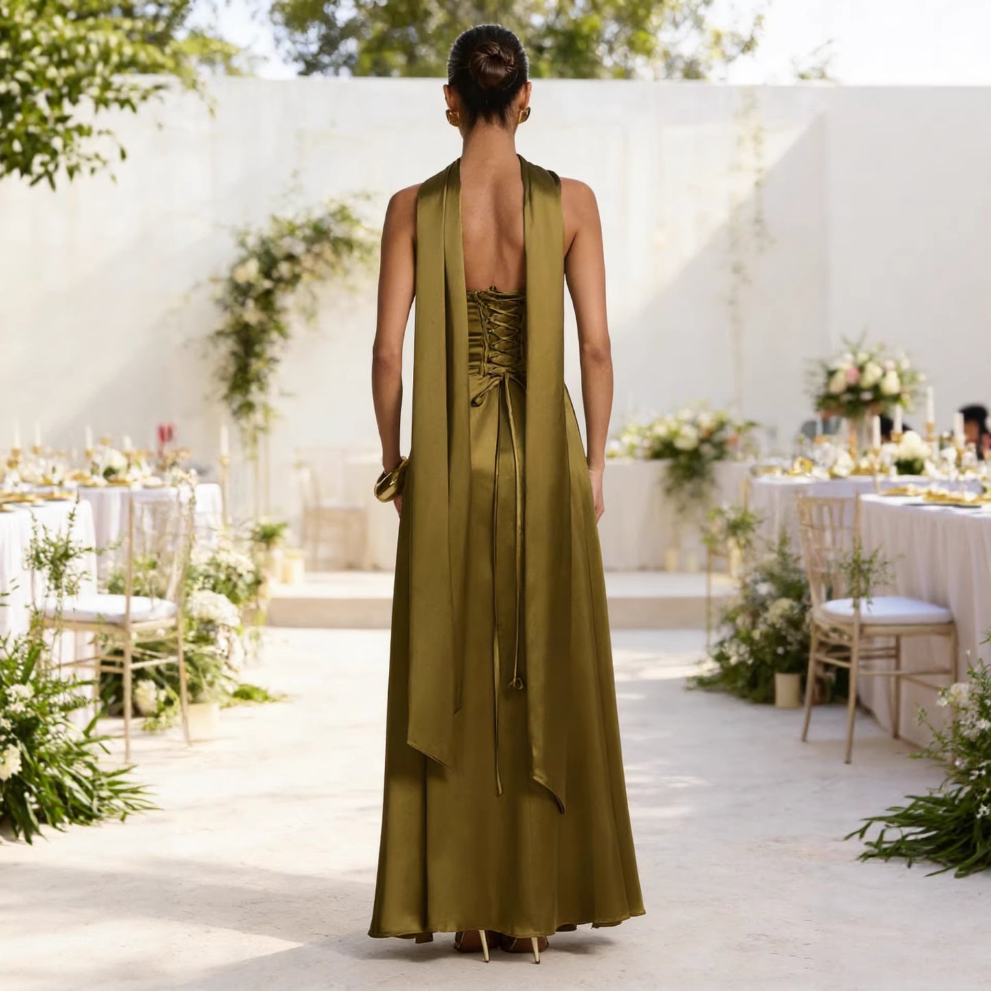 Backless Tube Gown