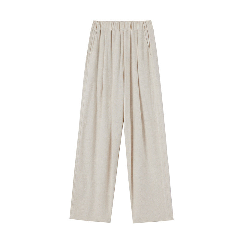 Cotton-Linen Wide-leg Pants