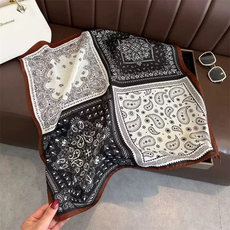 Pattern Square Silk Scarf