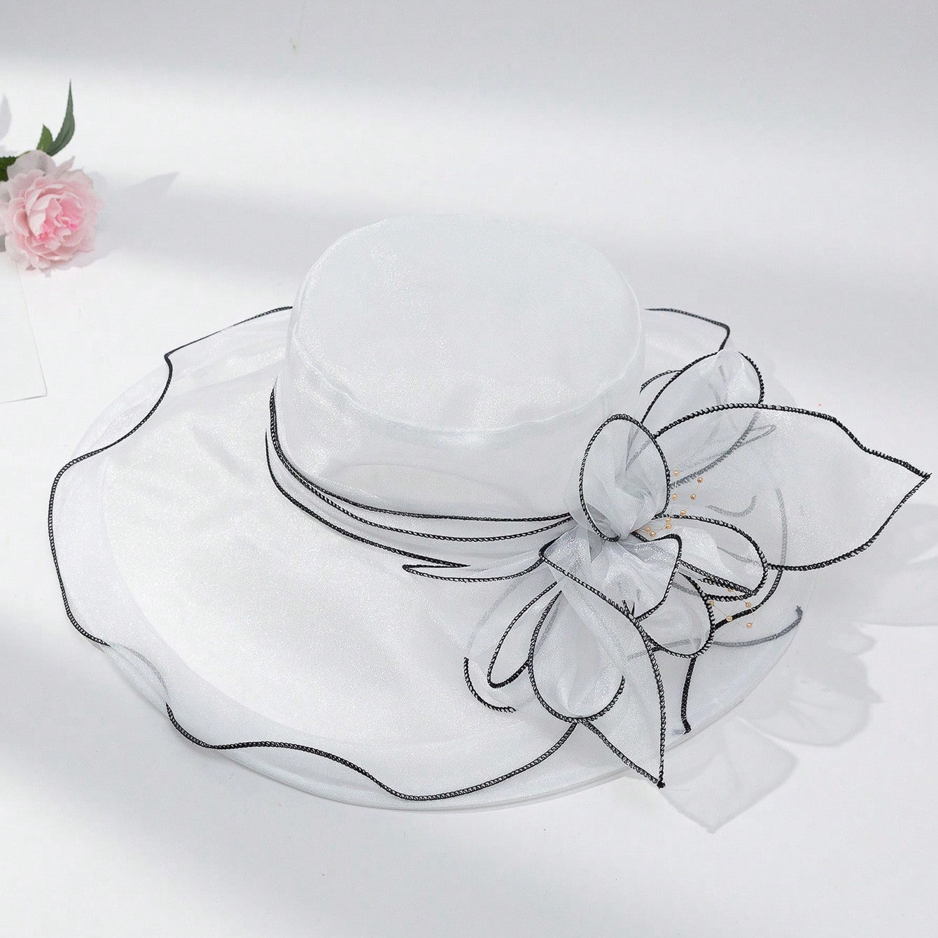 Chiffon Flower Fisherman Hat