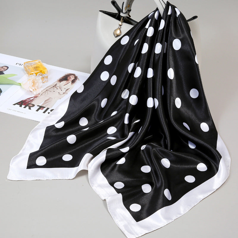 Floral Satin Square Scarf