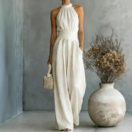 Sleeveless Halter Jumpsuit
