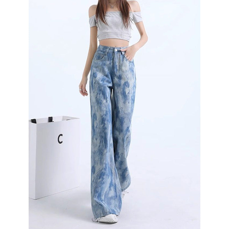 Tie-Dye Floor-Length Pants