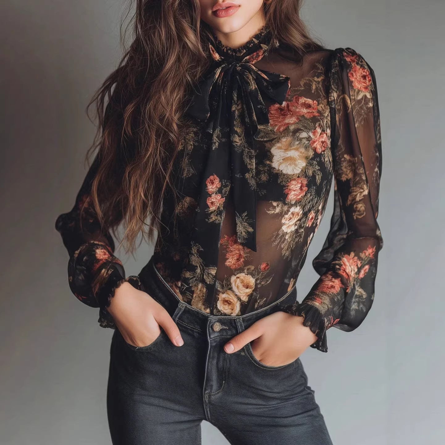 Floral Collar Shirt