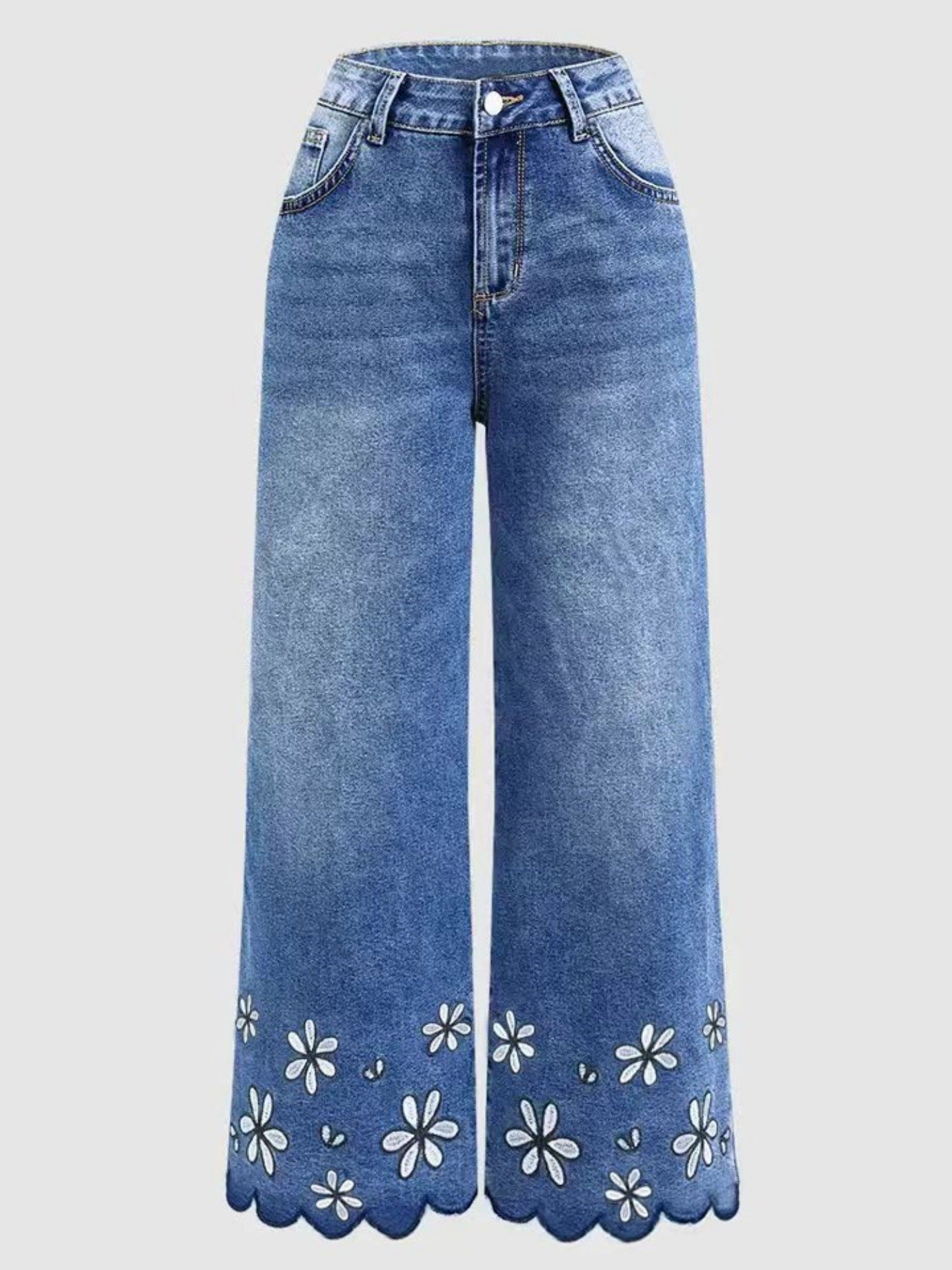 Chrysanthemum Cropped Jeans