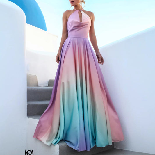 Gradient Flared Dress