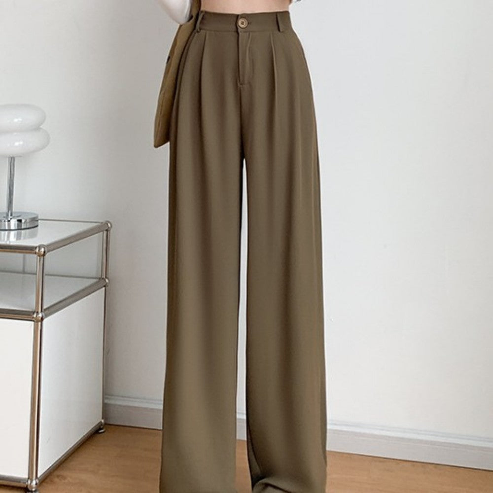 Drapey Straight-Leg Pants
