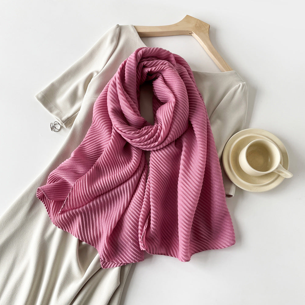 Womens Cotton-Linen Blend Scarf