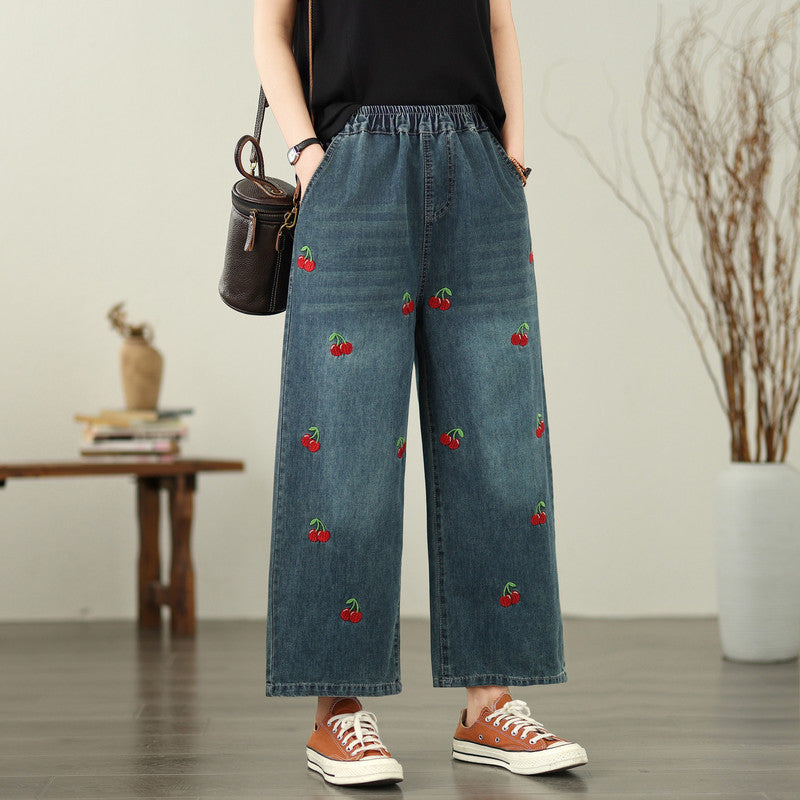Butterfly Embroidered Jeans