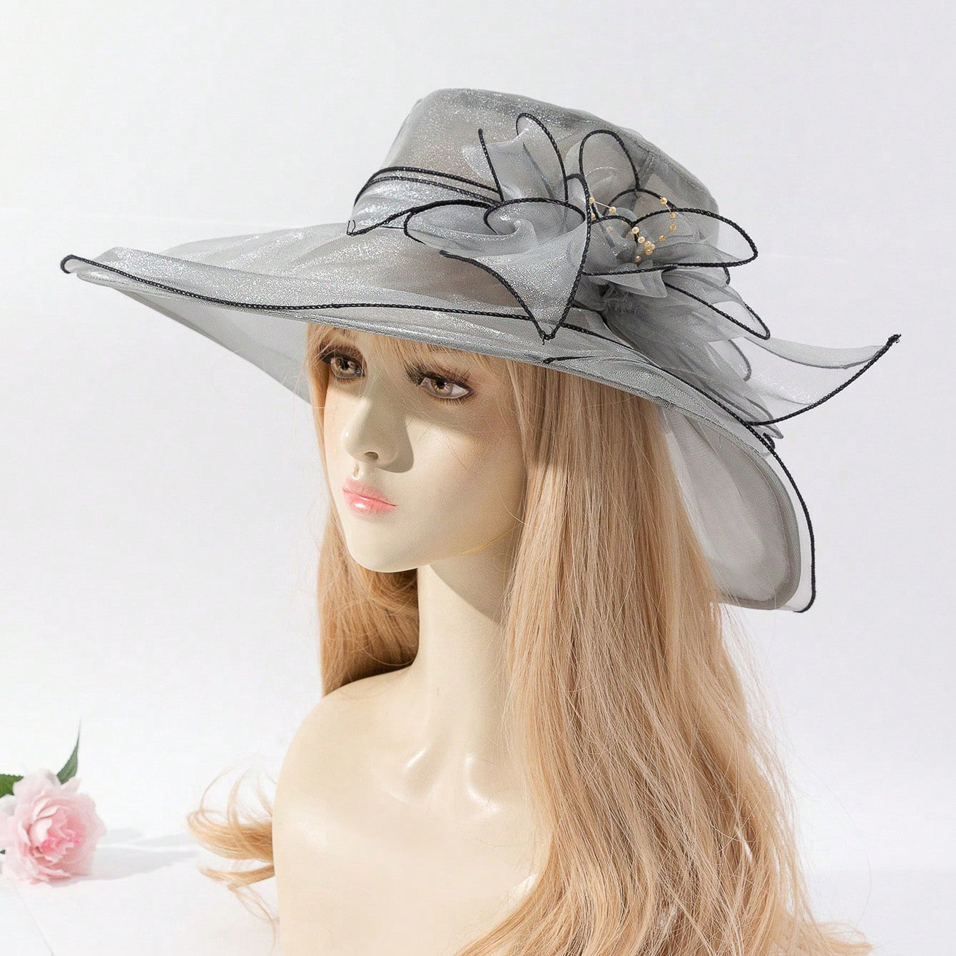 Chiffon Flower Fisherman Hat