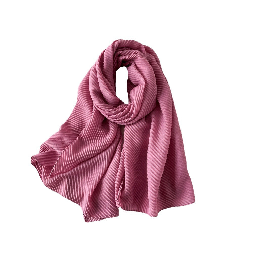 Womens Cotton-Linen Blend Scarf