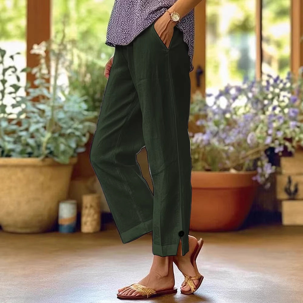 Cotton Linen Casual Pants