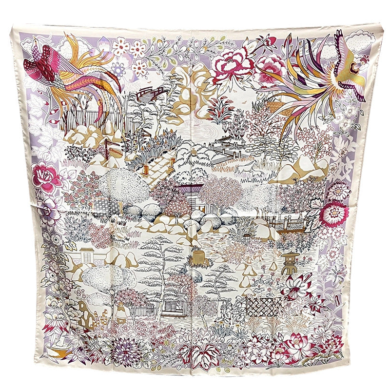 Flower Garden Silk Square Scarf